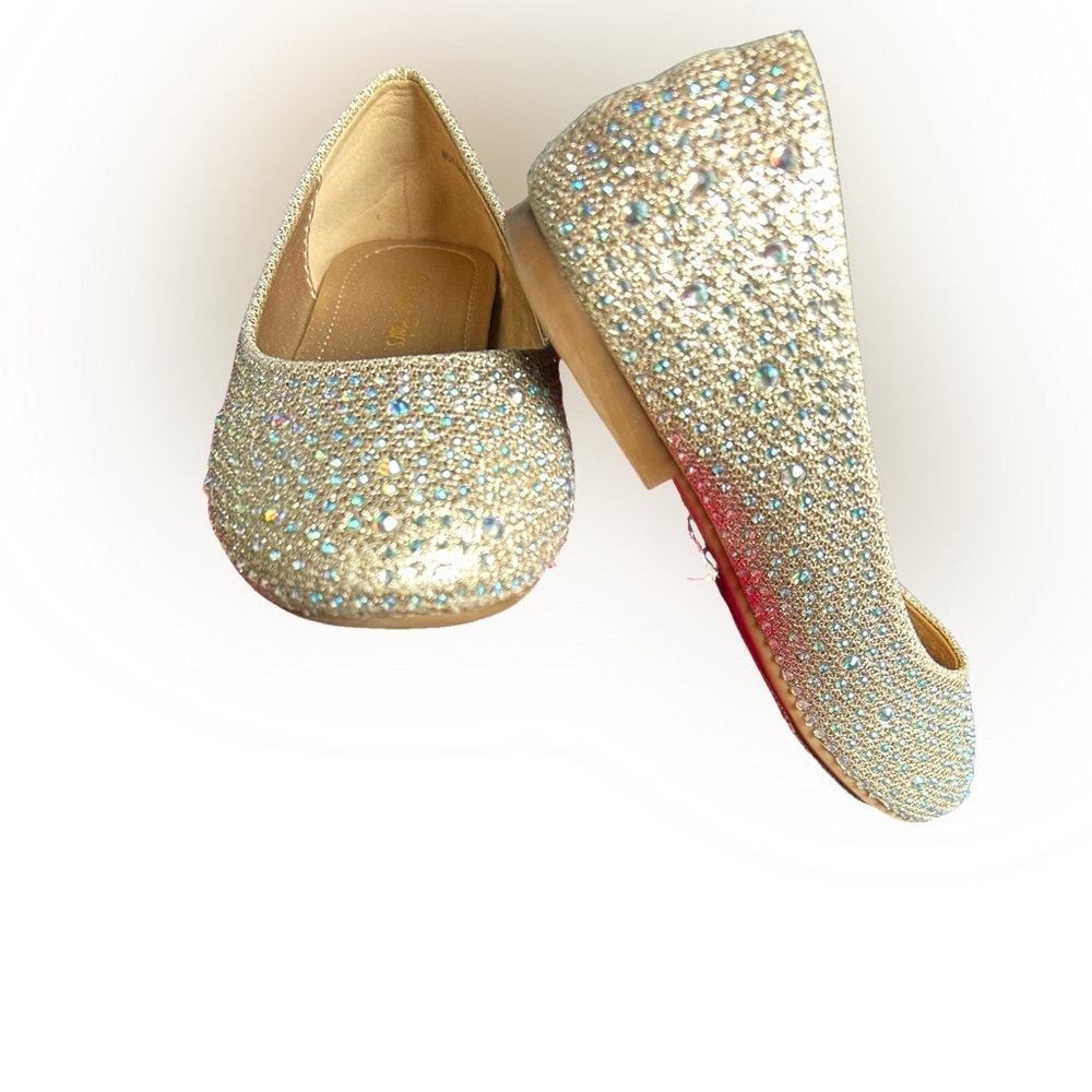 Dream Pairs Gold Glitter Flats